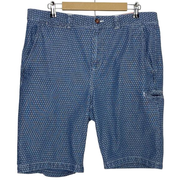 Carbon 2 Cobalt Shorts Mens 36 (38 Waist) Blue Chino 11" Inseam Coastal Preppy - Picture 1 of 7